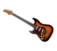EKO GUITARS - Guitare Électrique ST-300 LH, Corps en Peuplier, Manche en Érable, Touche en Laurier, 22 Frettes, 3 Micros Single-Coil, Pont Tremolo, Diapason 650 mm, Couleur Sunburst