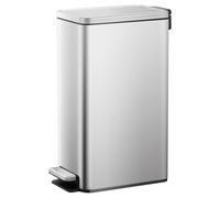 EKO Poubelle Cuisine Stella Slim 30L avec Pédale | Acier Inoxydable Anti-Traces | Design Compact | Fermeture Silencieuse Salle Bain