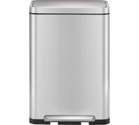 EKO - X-Cube Recycling Poubelle à pédale 20+20 litres - Stainless steel Stainless steel - Matt stainless steel