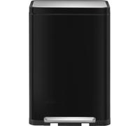 EKO - X-Cube Recycling Poubelle à pédale 20+20 litres - Steel Stainless steel Polypropylene - noir, inox mat