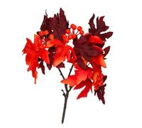 Ekoama Flocage feuilles d'érable, pommes de pin, baies, récoltes d'automne, décorations, feuillage velouté au toucher pour centres de table d'automne