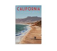 EKOAW Affiche de voyage vintage de Californie Golden State, art mural sur toile, décoration de chambre familiale moderne, 20 x 30 cm