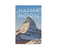 EKOAW Affiches de voyage vintage du Mont Cervin, Suisse, paysage, art mural, impression sur toile, décoration de chambre familiale moderne, 40 x 50 cm