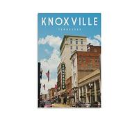 EKOAW Affiches de voyage vintage du Tennessee Theatre Knoxville, paysage, art mural, impression sur toile, décoration de chambre familiale moderne, 40 x 50 cm