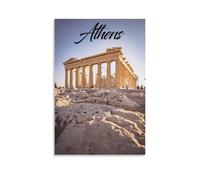 EKOAW Affiches de voyage vintage Grèce Athènes, décoration murale, peinture sur toile, art mural (sans cadre), 40 x 50 cm