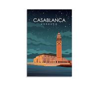 EKOAW Peinture par Numéros Adultes Casablanca, Maroc DIY Creatif Toile Paint by Numbers Kits, Décoration de Maison 40x50cm