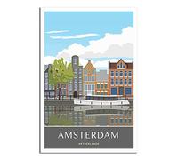 EKOAW Peinture par numéros pour adultes, Amsterdam, Pays-Bas, kits de peinture par numéros pour enfants, kit de peinture par numéros pour enfants pour la décoration de la maison 40 x 50 cm