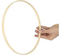 EkoDeko Lot de 3 anneaux en bambou, 40 cm, pour idées de bricolage, décoration et macramé, bambou lisse et stable