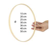 EkoDeko Lot de 5 anneaux en bambou, 40 cm, pour bricoler, fabriquer des attrape-rêves