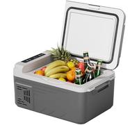 EKOJUCE Réfrigérateur de voiture 12 V, 10 litres (10 L) - 15,6 °C ~ 20 °C, réfrigérateur de voiture 12/24 V CC et 100-240 V AC, congélateur portable pour camping, camping-car, camion, voyage