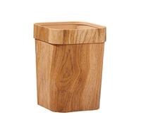 EKOKIM Poubelle à Grains de Bois, Poubelle de Bureau Rectangle, Corbeille à Papier Durable Antidérapant pour Chambre, Salon (A: 21.6x29.5cm)