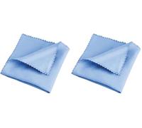 EKON Chiffon en microfibre lavable, 20 x 20 cm, idéal pour les écrans et les écrans, réutilisable, bleu clair (Lot de 2)