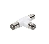 Ekon Répartiteur d'antenne TV 9,5 mm, 2 Prese maschio, 1 répartiteur Femelle connettore coassiale, antenne sdoppiatore TV, par TV, Smart TV, décodeur, terrasse numérique, Satellite