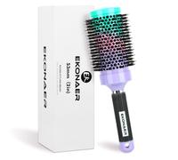EKONAER Brosse à cheveux ronde - Brosse thermique en céramique de 5,3 cm pour séchage et volume, poils doux avec texture améliorée, pour boucler et faire briller