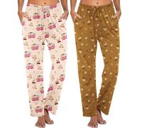 Ekouaer 2 Pièces Bas de Pyjama Femme Doux pour Le Sport ou Dormir Loisir