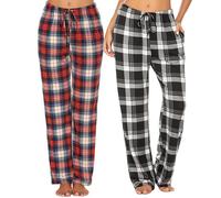 Ekouaer 2 Pièces Pantalon De Femme 100% Coton Femme Bas de Pyjama Doux Modal Pantalon Long Vêtements de Nuit avec Poches