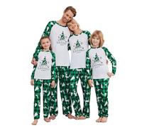 Ekouaer Pyjama de Noël Famille - Costume Chaud Imprimé Pour Couple, Femme, Homme, Fille, Bébé, Garçon - Ensemble Maison Pour Printemps, Automne, Hiver
