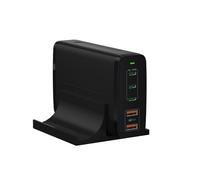 EKOUQIN Chargeur USB C 245W 5 Ports PD Station de Charge Rapide 140W PD3.1/PPS/QC4+/QC3.0 Adaptateur Secteur Adapté aux Voyages(2pin and Cable)