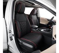 EKR Housses de siège en Similicuir, ajustées sur Mesure pour Hyundai Tucson (2022, 2023) - Ensemble Complet (Noir avec Passepoil Rouge)