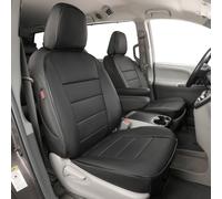 EKR Housses de siège Sienna sur Mesure pour Toyota Sienna Le, XLE, SE, XLE Premium 2ème rangée 4/2/4 divisé (2011 à 2020), 8 sièges - Trois rangées - Cuir (Noir)