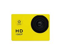 Ekrfxh SJ4000X Caméra d'action étanche pour le sport, grand angle 140°, Full HD, écran LCD de 5,1 cm, pour cyclisme, équitation, vlog sous-marine, 30 m avec de nombreux accessoires (jaune)