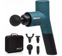 Ekrin Athletics Pistolet de massage B37v2 - Massage des tissus profonds avec moteur sans balais haute puissance - 5 vitesses, 4 accessoires - Masseur portatif ultra silencieux