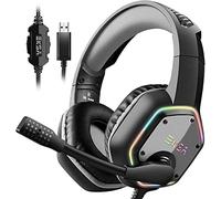 EKSA Casque Gaming, Casque Gamer USB avec Son Surround 7.1, Casque ps4 avec Micro Antibruit et Lumière RVB, Casque Audio pour PC/PS4/PS5/Laptop