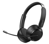 EKSA H35 Casque Bluetooth, Casque sans Fil avec Microphone, [25 Hrs D'autonomie&169g Ultra-Léger], Casque avec Réduction du Bruit par AI, Wireless Casque PC adapté Télétravail/Centre D'appels/Bureau