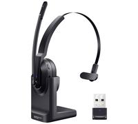 EKSA H5 Micro-casque supra-auriculaire Bluetooth noir Suppression du bruit du microphone, Noise Cancelling micro-casque, avec