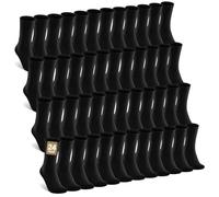 EKSHER (12 paires de chaussettes classiques noires et blanches décontractées business pour hommes et femmes en coton chaussettes de sport respirantes, 43-46