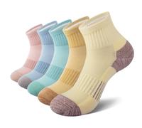 EKSHER Chaussettes Femmes 35-38 5 Paires Homme Colorées Socquettes Fantaisie Originales Coton Sport Socquette Running Randonnée Confortables Respirant Epaisses Basses Chaussette Socks