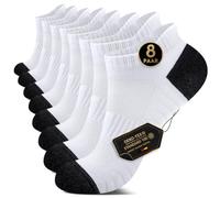 EKSHER Chaussettes Femmes 35-38 Chaussettes de Sport Homme Courte Socquettes Homme Respirant Chaussettes Basses Femme Antidérapant Lot de 8 Paires Pour Running, Travail, Blanc