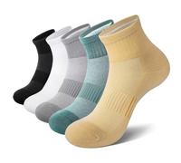 EKSHER Chaussettes Homme 39 42 5 Paires Femme Socquettes Originales Coton Sport Randonnée Running Confortables Respirant Epaisses Basses Chaussette Socks Noir Blanc Blanche Gris Fantaisie