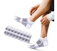 EKSHER Chaussettes Homme 39-42 8 Paires Socquettes Femme Blanche Chaussettes Running Basses Randonnée