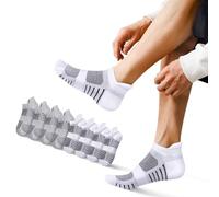 EKSHER Socquettes Homme 47-50 8 Paires Chaussettes Blanches et Noires Femme Été Respirantes Courtes Basses De Sport