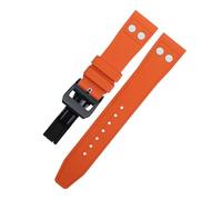 EKSIL 22MM 21MM Nature Fluororubber FKM Caoutchouc Avec Rivet Bracelet Pour IWC Bracelet Big Pilot Mark Portugieser Soft Bracelet, 20 mm, Agate