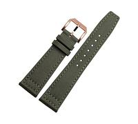 EKSIL Bracelet de montre 20 mm pour IWC Pilot Portugais Portofino en toile de nylon Vert Bleu Gris Noir, 20 mm, Agate