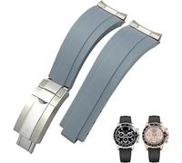 EKSIL Bracelet de montre en caoutchouc avec boucle courte pour Rolex Daytona Submariner Role OYSTERFLEX Yacht Master Small Wrist Silicone 20 mm 21 mm, 21mm