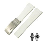 EKSIL Bracelet de montre en caoutchouc de silicone avec extrémités incurvées pour Rolex Daytona Submariner GMT 21 mm Outils pour homme 18 mm 19 mm 20 mm 22 mm, 20 mm, Agate