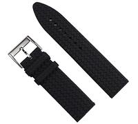 EKSIL Bracelet de montre en caoutchouc noir pour montre Chopard - 23 x 21 mm - Pour homme - Boucle ardillon, 21mm, Agate