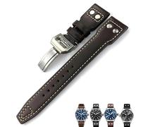 EKSIL Bracelet de montre en cuir de veau véritable 21 mm 22 mm Convient pour IWC Big Pilot IW5009 IW5103 Bracelet de montre à clou, 22mm, Agate