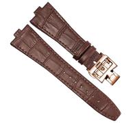 EKSIL Bracelet de montre en cuir véritable pour Vacheron Constantin Series 4500 V 5500 V P47040 Boucle en acier inoxydable 25 x 8 25 x 7, 25mm-8mm, Agate