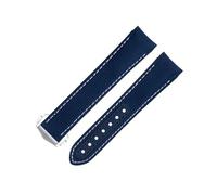 EKSIL Bracelet de montre en nylon orange de 20 mm pour bracelet Omega AT150 Seamaster 300 Planet Ocean De Ville Speedmaster à extrémité incurvée, 20 mm