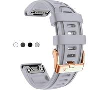 EKSIL Bracelet en silicone souple de 20 mm pour Garmin Fenix 5S/5S Plus/6S/7S/Instinct 2S/D2, rapide avec boucle en or rose, respirant, étanche, accessoire de bracelet, taille unique