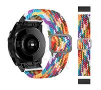 EKSIL Correa Bracelet élastique tressé pour Garmin Fenix 6 6X Pro 5 5X Plus 7X 7 Epix 22 26 mm, For Epix, Agate