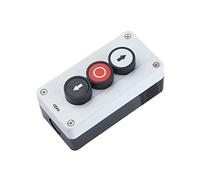 EKSIL Interrupteur à bouton-poussoir boîtier de commande étanche à bouton indicateur lumineux boîtier en plastique point de réinitialisation d'arrêt d'urgence boîte électrique (couleur : 3 trous)