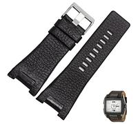 EKSIL Pour Diesel DZ1216 DZ1273 DZ4246 DZ4247DZ287 bracelets de poignet noir marron bracelet de montre en cuir véritable 32 x 17 mm Bracelets dédiés pour hommes (couleur : 21 mm, taille : 32-17 mm),