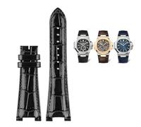 EKSIL Pour Patek Philippe Ceinture de Montre en Cuir Véritable 5711 5712g Nautilus Bracelet de Montre Interface Spéciale 25 mm x 13 mm Bracelets de Montre Hommes, 25 mm, Agate