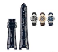 EKSIL Pour Patek Philippe Ceinture de Montre en Cuir Véritable 5711 5712g Nautilus Bracelet de Montre Interface Spéciale 25 mm x 13 mm Bracelets de Montre Hommes, 25 mm, Agate