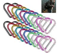 EKSMA 20 pièces Mousqueton Coeur, Mousqueton en Aluminium Mousqueton Escalade Mousqueton à vis en Aluminium, Petit Mousqueton pour la pêche Alpinisme clé Sport Sac à Dos